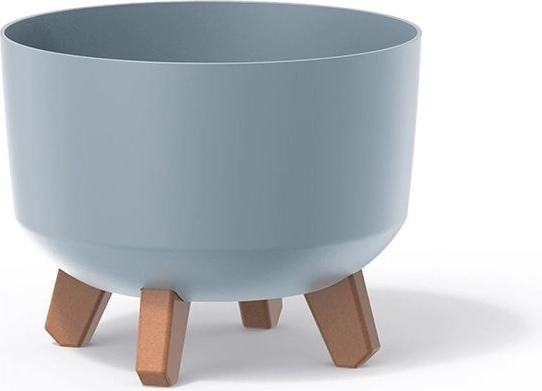 Doniczka Gracia Standard 20 cm – jasnoszare plastikowe osłonki na kwiaty