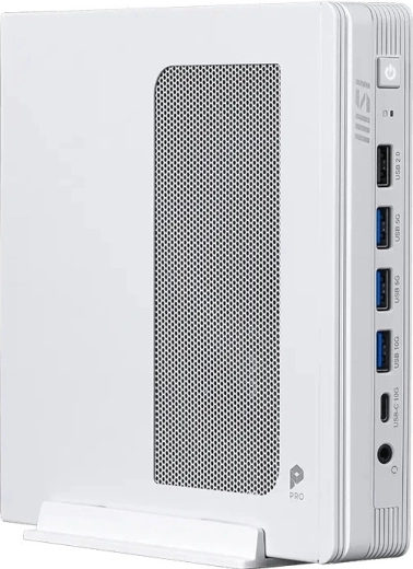 Kompaktowy komputer PRO DP10 z Intel Pentium G7400, Wi‑Fi, bez systemu operacyjnego, biały