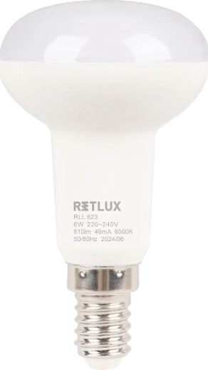 Retlux żarówka LED typu spot R50 E14 6 W, biała dzienna