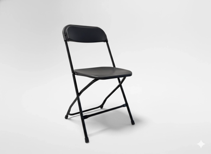 Składane krzesło cateringowe, czarne