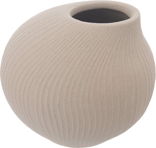 Porcelanowy wazon beżowy 10 cm