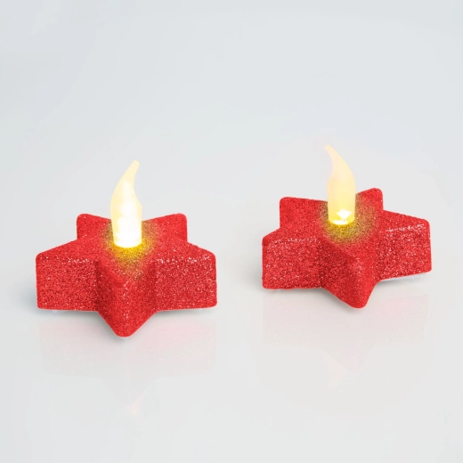 LED świeczka typu tealight w kształcie gwiazdy - 1 sztuka