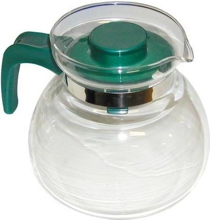 Szklany czajnik Svatava 1,5 l z plastikową pokrywką i uchwytem