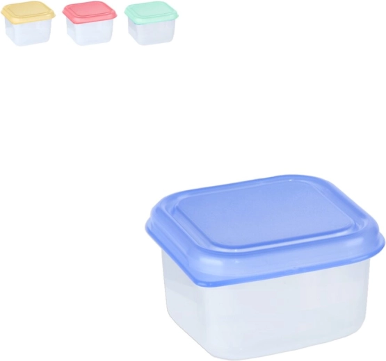 Mini kwadratowy plastikowy pojemnik 0,1 l – mix kolorów
