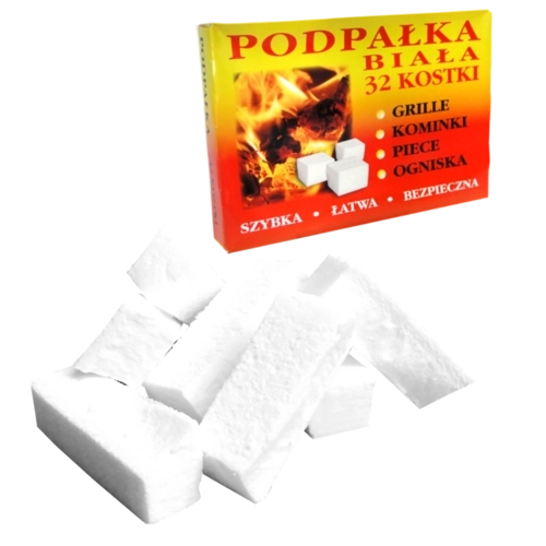 Biała kostka podpałkowa 32 szt.