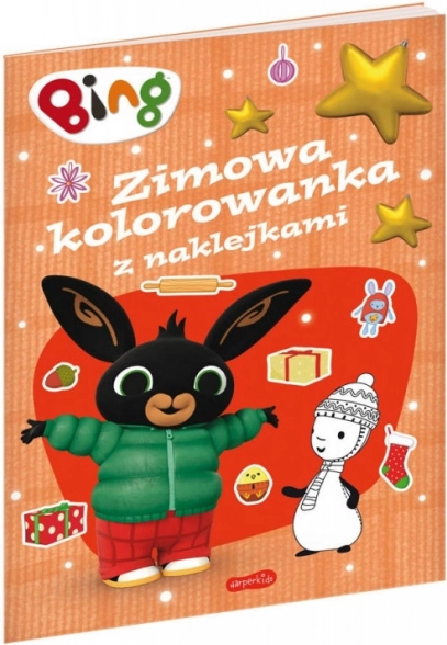 Zimowe kolorowanki z naklejkami Bing