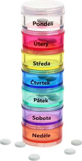 Dozownik leków na 7 dni poniedziałek–niedziela
