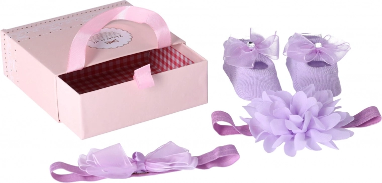 Zestaw prezentowy dla noworodka – fioletowy