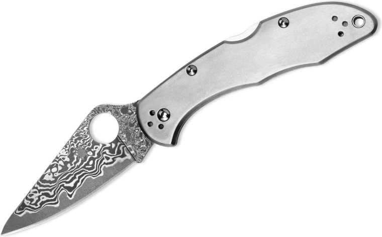 Nóż składany Spyderco Delica 4 Titanium Damascus 7,4 cm