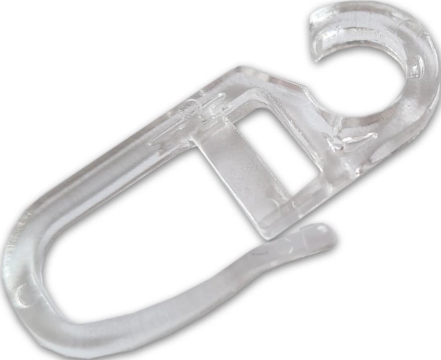 Przezroczyste haczyki do firan, plastikowe, opakowanie 10 szt.