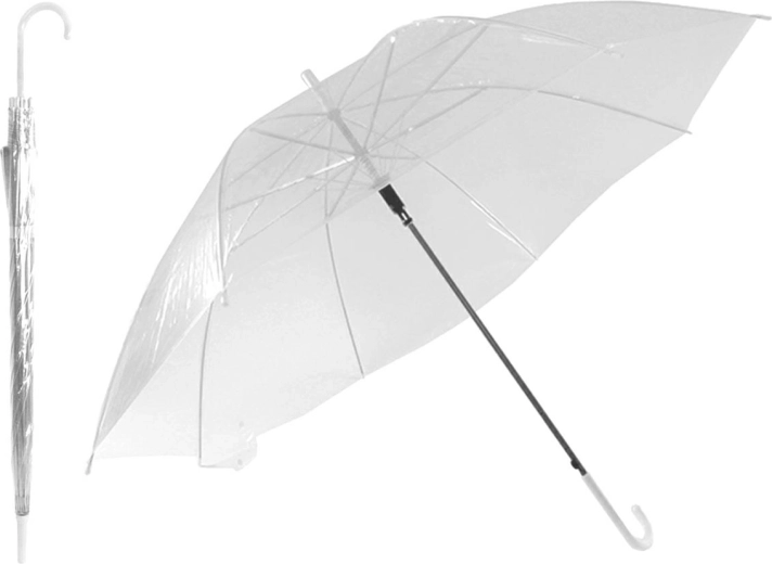 Bq13a parasol transparentny biały