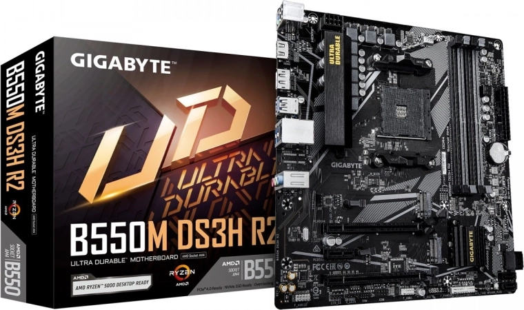 Gigabyte B550M DS3H R2 – płyta główna microATX z AMD B550, HDMI/DP