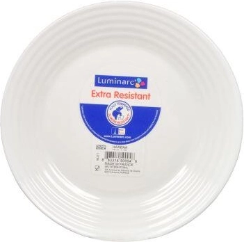 Szklany talerz deserowy Harena 19 cm biały