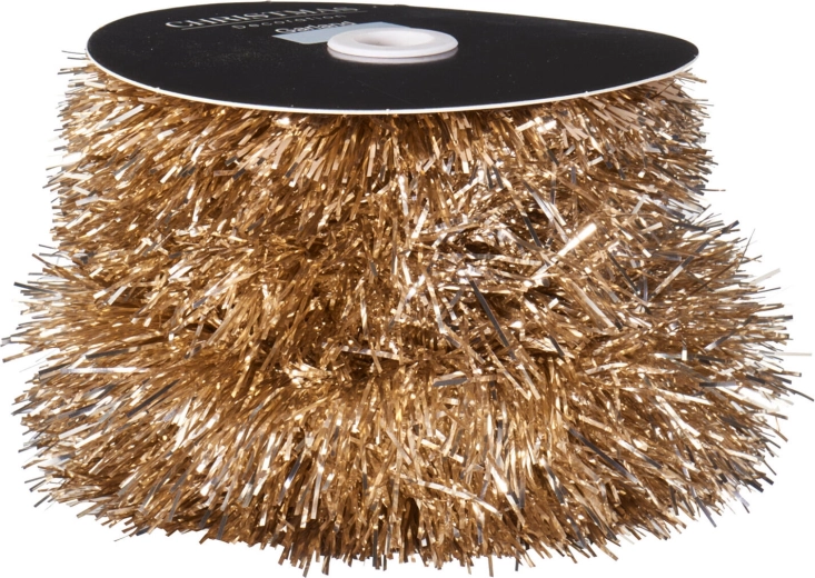 Złoty łańcuch bożonarodzeniowy 9 cm x 10 m