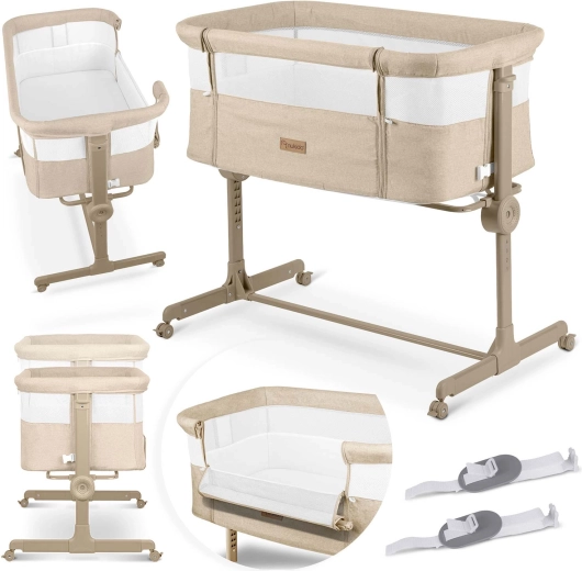 Nukido dostawne łóżeczko z regulowaną wysokością i materacem