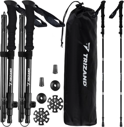Składane kije trekkingowe z akcesoriami Trizand