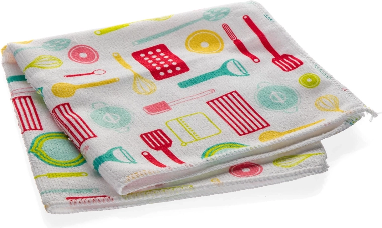 Ściereczka z mikrofibry 40 × 40 cm z dekorem, 250 g/m²