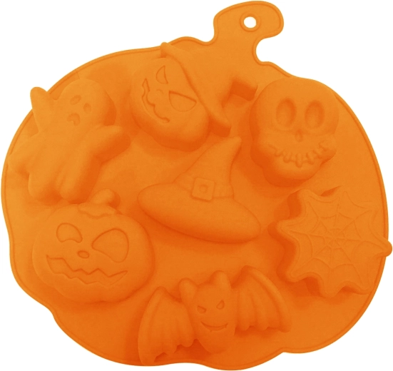 Silikonowa forma do pieczenia dyni, 7 szt., pomarańczowa