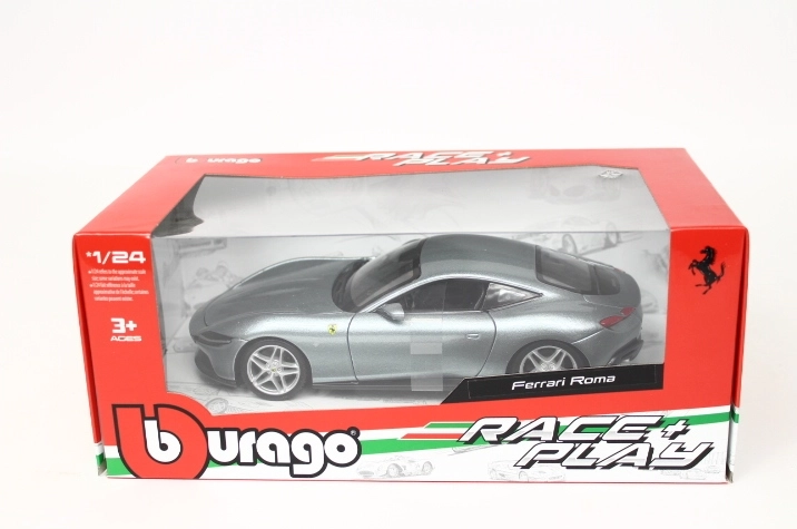 Bburago Ferrari Roma szary model samochodu w skali 1:24