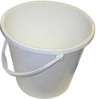 Plastowe wiadro 15 l z miarką, brązowe