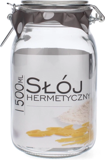 Słoik 1,5 l kwadratowy z mechanicznym zamknięciem