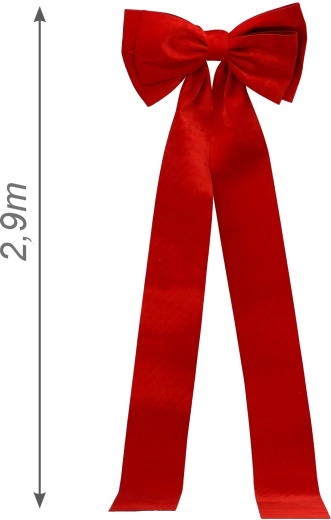 Świąteczna dekoracyjna wstążka (kokarda) czerwona 82 × 290 cm