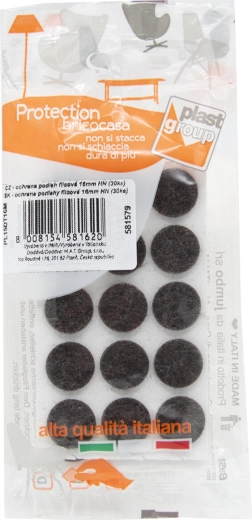 Filcowe samoprzylepne podkładki pod meble 16 mm brązowe, 30 szt.