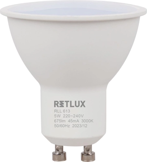 Żarówka reflektorowa LED RETLUX GU10 5 W, ciepła biel