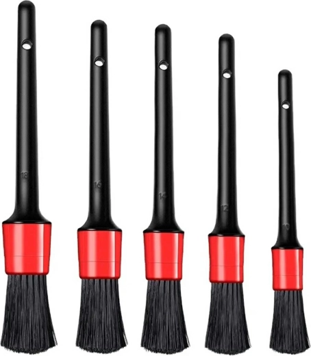 Zestaw pędzli detailerskich do czyszczenia wnętrza auta, 5 szt.