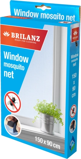 Siatka przeciw owadom na okno 150 × 90 cm na rzep – biała