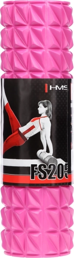 Wałek do masażu z pianki HMS FS205 45 cm różowy