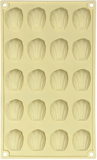 Silikonowa forma do ciasteczek „pracny”, 20 szt., kremowa