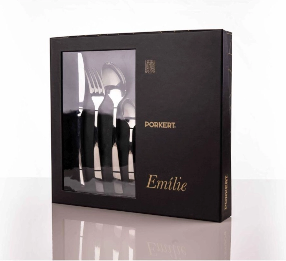 Zestaw sztućców EMILIE ze stali nierdzewnej, 24 elementy