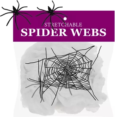 Sztuczna pajęczyna z 2 pająkami MALATEC