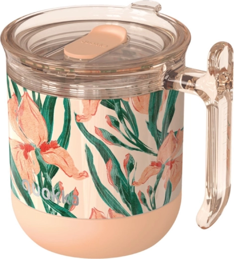 Kubek termiczny Quokka wave floral peach 260 ml