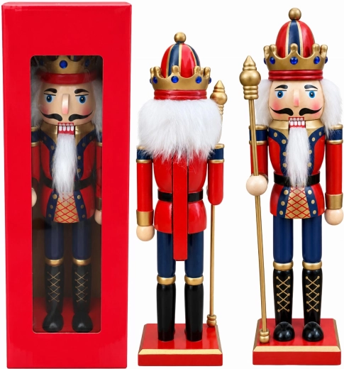 Drewniana świąteczna figurka dziadka do orzechów 30 cm
