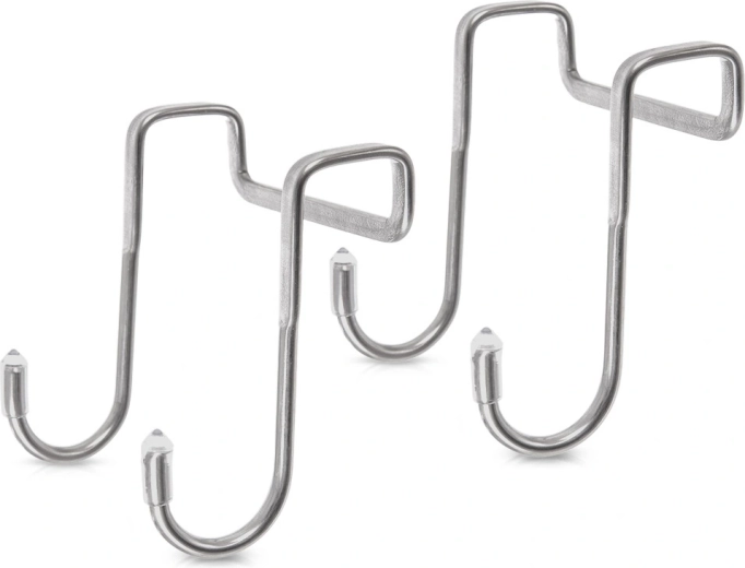 Stalowe podwójne haczyki na drzwi, 2 szt.