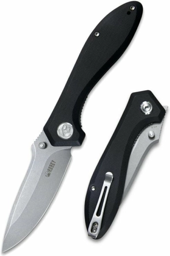 nóż składany Kubey Ruckus Black 8,4 cm G10 z klipsem
