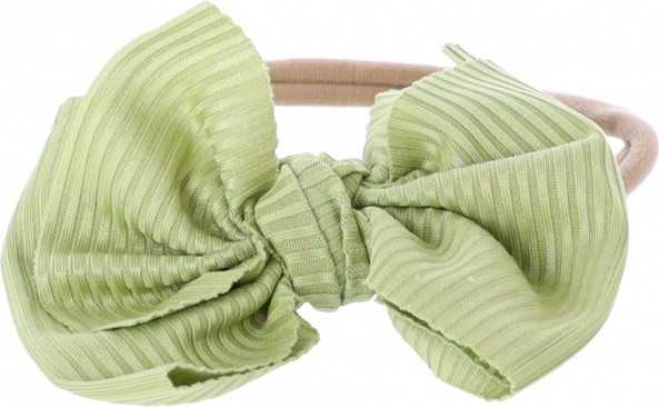 Dziecięca opaska z kokardką - zielona