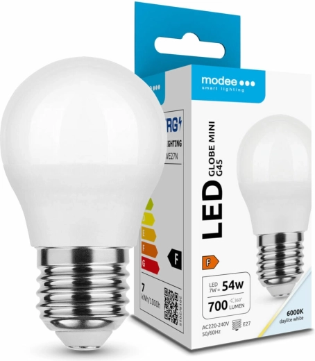 LED żarówka Globe Mini G45 7 W E27 zimna biel 700 lm