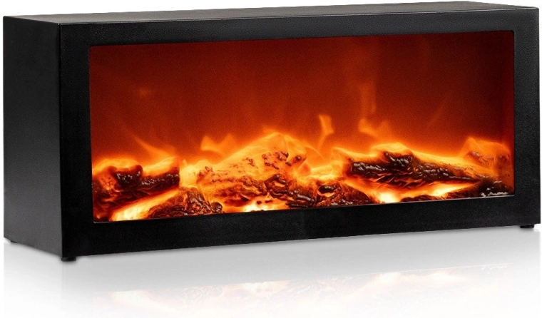 Dekoracyjny kominek elektryczny Vilde z oświetleniem LED 39,5 × 12 × 17,5 cm