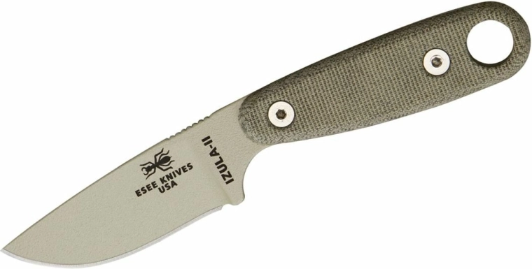 ESEE Izula II Desert Tan nóż survivalowy z micartą i pochewką