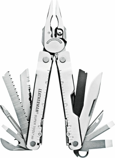 Leatherman Super Tool 300 wielofunkcyjne narzędzie z 19 funkcjami, srebrne, z nylonowym etui