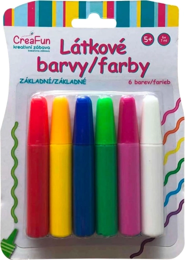 CreaFun farby do tkanin – zestaw podstawowy 6×42 ml