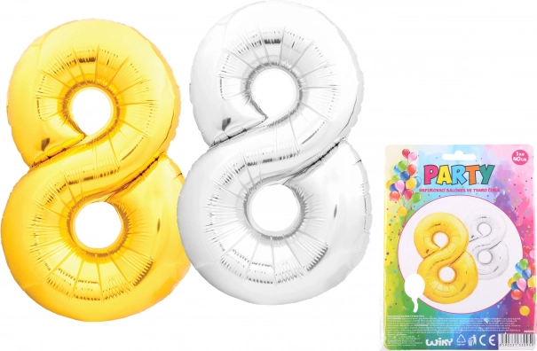 Nadmuchiwany balonik cyfra 8, 40 cm