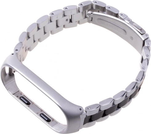 Bransoletka Xiaomi Mi Band 3/ Xiaomi Mi Band 4 - srebrna i czarna
