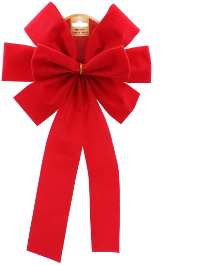 Świąteczna kokarda czerwona 22 cm