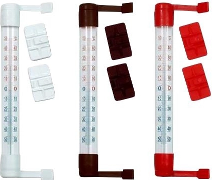 Mały termometr zewnętrzny zaokienny z montażem klejonym