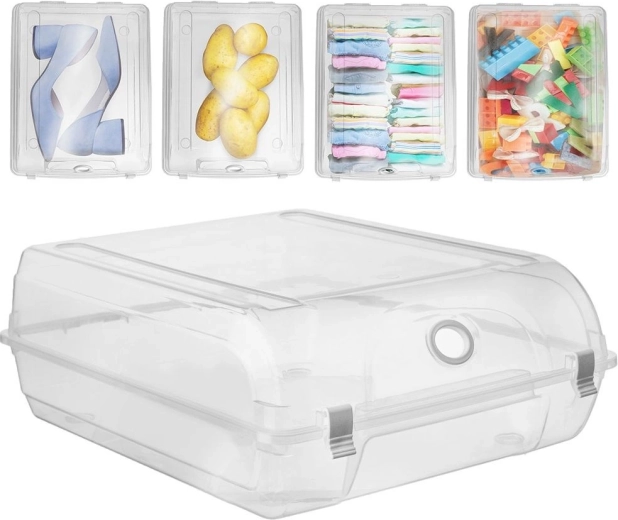 Zamykany przezroczysty box na buty 37 × 29 × 13 cm
