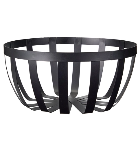 Metalowy koszyk na owoce 25 cm czarny